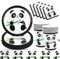 Panda Party Set, 10 Gäste Panda Geschirr Set, Panda Party Geschirr, Panda Partygeschirr, Panda Geburtstag Deko Party Set, Panda Geburtstag Geschirr, Kindergeburtstag Teller Becher Servietten