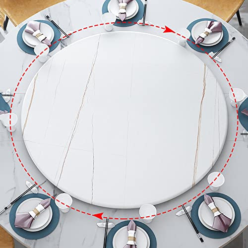 Plato giratorio redondo para servir Lazy Susan, mesa de comedor giratoria de 360°, bandeja giratoria grande para servir, plato giratorio de mármol antideslizante para compartir alimentos, 23 pulgada