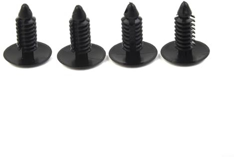 Lastdaytime 4 schwarze Stoßstangenclips, Nummernschild-Löcher für jedes Auto, Durchmesser 7 mm (4 Stück)