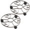PEILU Pflanzenroller Outdoor Ø32cm Rund Pflanzen Untersetzer mit 360° Drehbare Rollen Blumen Rollbrett bis 150KG Gefäßroller für Sonnenschirmständer, Mülleimer, Regentonne, Pflanzentopf (Type D)
