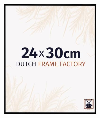Dutch Frame Factory - Cadre photo 24x30 cm Noir Mat -Plastique | Verre acrylique antireflet, Montage mural, Convient aux photos, affiches ou puzzles, Made in Holland