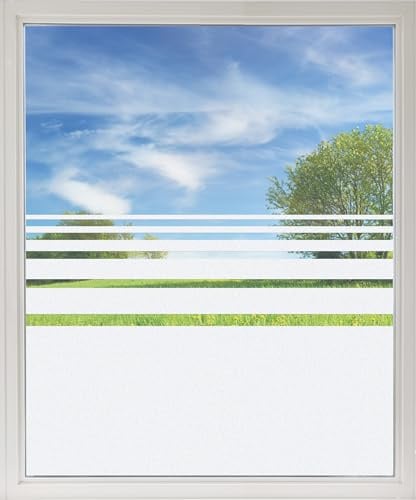 Sichtschutzfolie Fenster Streifen Fensterfolie zur Deko 41x57cm | Sichtschutz, Glasdekorfolie blickdicht
