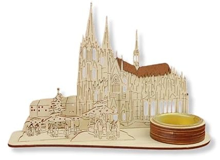Teelichthalter Kölner Dom Köln Schwibbogen - Holzkunst aus Sachsen