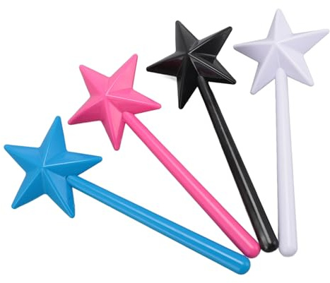 Cosiki 4 Uds Salero Varita Estrella Salero y Coctelera Recargable con 8 Tapones de Silicona y 1 Embudo para Cocina Camping Al Aire Libre