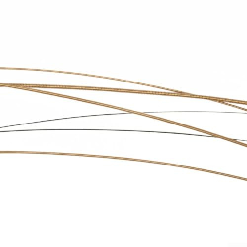 Lot de 6 cordes de guitare acoustique en laiton de calibre 09-45 à 13-56 pour débutants (12-54)
