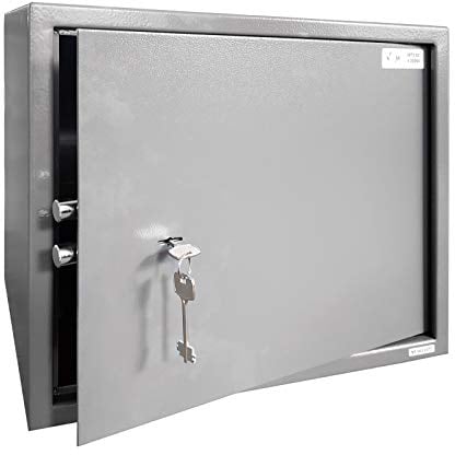 Möbeltresor Wandtresor Wandsafe Geldschrank Safe Tresor mit Schlüssel 63 L BxTxH: 46x38x36 cm
