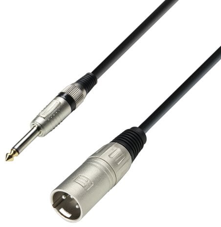 Adam Hall Cables 3 STAR MMP 0600 - Cable de Micro de XLR macho a Jack 6,3 mm mono 6 m