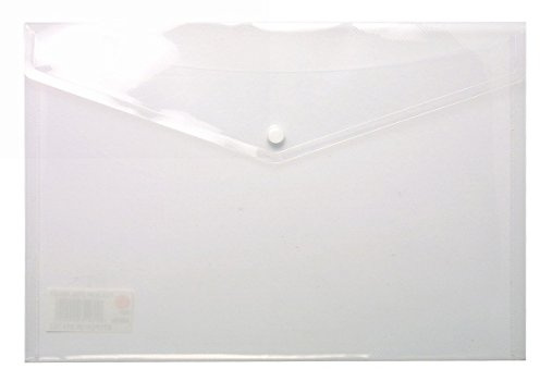 Qty 50 SMCO Document Wallet Folder Plastic A4 Clear Popper Stud Closing Hard Wearing With Document Folders, a safe and stylish way to store and carry documents Manufactured from hard wearing transparent polypropylene with a press-stud closing mechanism keeping contents secure Suitable for A4 plus papers Clear