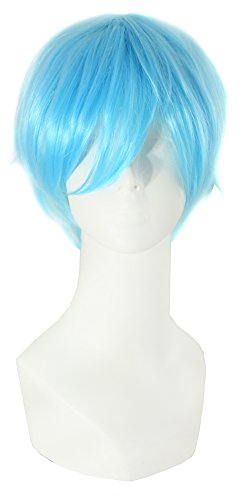 MapofBeauty Cosplay Kostüm Männer kurze gerade Perücke (blau)