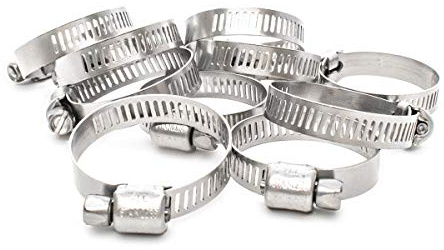Pisces 10 Pack - 22-32mm Stainless Jubilee Clips to Fit 25mm Hose
