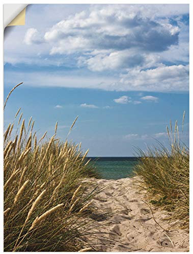 ARTland Wanddeko Wandtattoo selbstklebende Vinylfolie 45x60 cm Strand Meer Düne Natur Ostsee Dänemark Maritim S7VQ