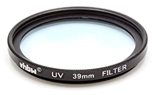 vhbw Filtre UV Universel pour Les objectifs d'appareil Photo de Filetage 39mm - Filtre de Protection UV, Noir