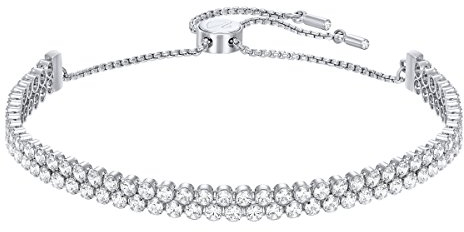 Swarovski Matrix Armband, Weiss, Rhodiniert
