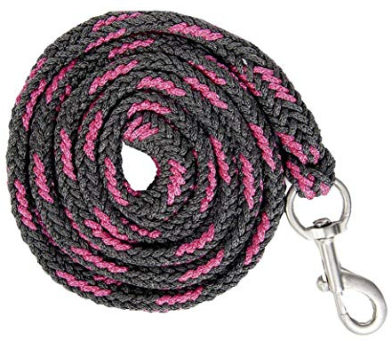 HKM 10025 halter set stars, halter and cord, carabiner Clasp, grey/pink, pony
