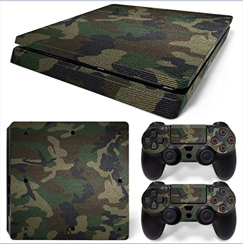 Mcbazel Pattern Serie Vinyl Haut Sticker Aufkleber für PS4 Slim (Dunkle Tarnung)
