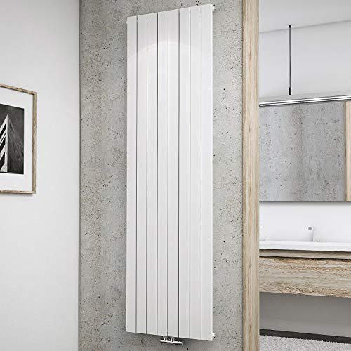 Schulte Design-Heizkörper Aachen, 200 x 61 cm, 1502 Watt Leistung, Mittelanschluss, alpin-weiß, Wohnraum-Heizkörper für Zweirohr-Systeme