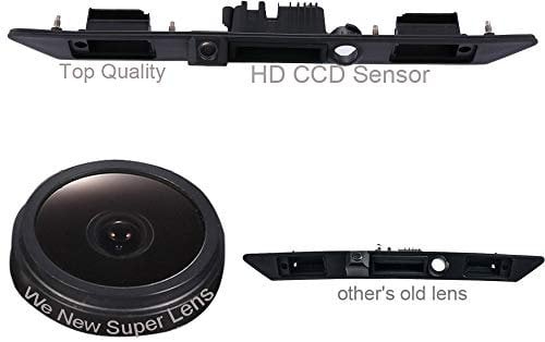 Kofferraumgriff Auto 1280 * 720 Pixel 1000TV Linien Starlight Super Pro Kameraobjektiv Wasserdicht Super Weitwinkel Griffleiste Rückfahrkamera für Audi A3 A4 A6L A8L A8 Q7 A4 B6 C6 B7 8E 8H Q5 Q7