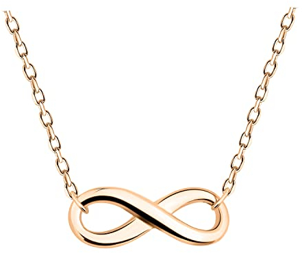 Sofia Milani - Damen Halskette 925 Silber - vergoldet/rose golden - Unendlichkeit Anhänger - 50239