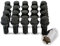 16 x Black Chrome Wheel Bolts Set with 4 x Locking Nuts for Seat Ibiza with Aftermarket Alloy Wheels Only PN.SFP-16BM14B+B14B168