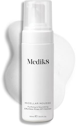 Medik8 Micellar Mousse - Purifying & Nourishing Effortless Rinse-Off Cleanser - Removes Impurities, Makeup & Sunscreen - 150ml