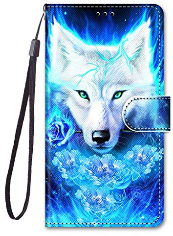 CXKJ Lederhülle für ZTE Blade A3 2020 (5.45 Zoll) Handy Hülle, Leder Flip Case Brieftasche Etui Schutzhülle Stoßfest Fallschutz Bumper Case Handyhülle,für ZTE Blade A3 2020 - A33