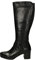 Valleverde Stivale Donna 49355 in Pelle Nero da Indossare con Ogni Tipo di Look con Lavorazione nel Tacco. Una Calzatura Adatta per Tutte Le Occasioni. Autunno-Inverno 2021. EU 39