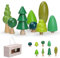 8er-Pack Baum Spielzeug aus Holz für Kinder, Verschiedene Größen Bäume Wald Rustikal Deko für Wohnkultur und kinderzimmer, Montessori Spielzeug für Jungen und Mädchen