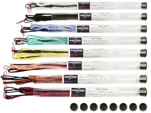 SHARROW Bogensehne als Ersatz mit 16 Stränge Bogenschnur Bow String Serving Thread für Bogenschießzubehör für Recurve Bogen Reiterbogen und Kompositbogen (Grün + Weiß, 68 Zoll)