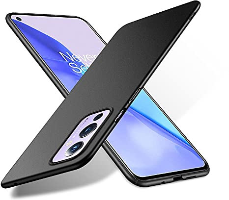 Bastmei für OnePlus 9 5G Hülle, Ultraleicht Ultradünn Kratzfest rutschfest Kameraschutz Mattierte Textur Hart PC Handyhülle Hülle für OnePlus 9 5G (Schwarz)