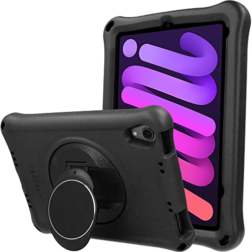 TECHGEAR Bumper+ Coque pour iPad Mini 7/6 (7eme / 6eme Generation 8,3 Pouces) Coque de Protection Caoutchouc Résistante aux Chocs avec Bords et Coins Renforcés + Film de Protection, Noir