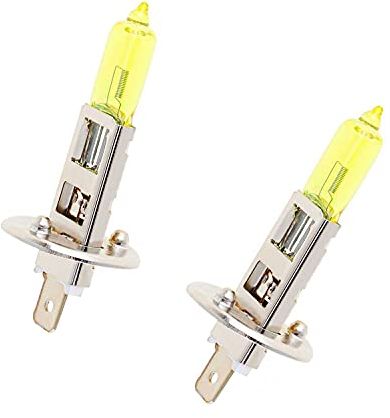 2x Jurmann H1 100W 12V Gelb Yellow Halogen Birne für Scheinwerfer, Fernlicht, Abblendlicht, Nebelscheinwerfer - Off-Road