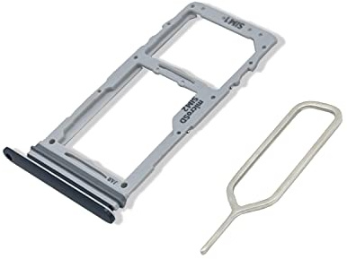 Eonpam Original DUAL SIM Card Slot Tray Holder Replacement for (Samsung Galaxy S10 Lite) Incl SIM Pin (Black)