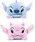 Disney Simba Peluche Officielle Stitch et Ange réversible pour Enfants Stitch, Bleu, Rose