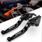 Per T-MAX 500 530, TMAX530 SX/DX, TMAX 560/DX/ABS, TMAX 560 MAX TECH, TMAX 560 TECH MAX ABS, Accessori Moto CNC Regolabile Allungabile Pieghevole Freno Frizione Leve (nero pieno)