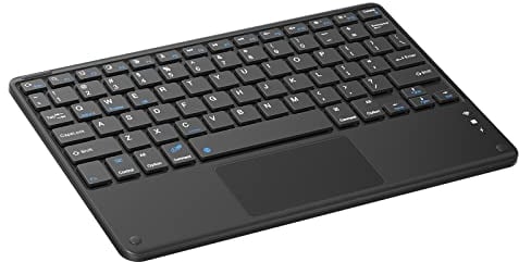 Blackview Teclado QWERTY Layout (English Version) Bluetooth Universal para Tablet, Teclado Inalámbrico, Clara Respuesta Táctil, Negro