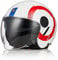 TORC Casque de Moto Jet Casque Scooter avec Double Visière Homologué ECE 22 - 06