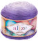 250g Farbverlaufsgarn ALIZE Diva Ombre Batik Bobbel Sommerwolle Strickgarn Häkelgarn Farbwahl, Farbe:7378 lila-weiß