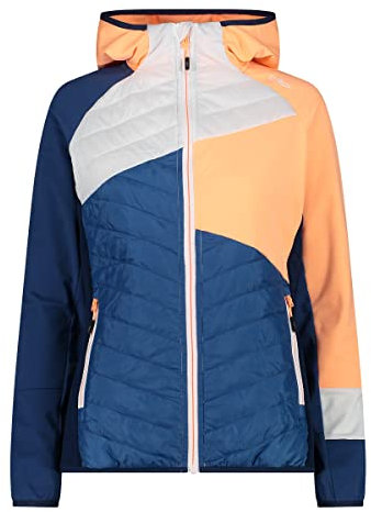 CMP Damen-Hybridjacke mit fester Kapuze, Dunkelblau