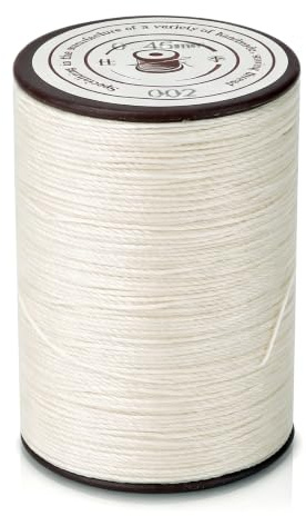 Gewachster Faden, 175 Yards 0,45 Mm Nähen Leder Gewachster Faden Wachs Baumwollschnüre Wachsfaden Für Lederprojekte, Buchbinderei(Beige)