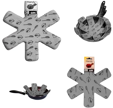 Protector Sartenes Gris de Fieltro. Separador Ollas para Proteccion De Paellas Platos Utensilios De Cocina Cazuelas y vajilla de Loza