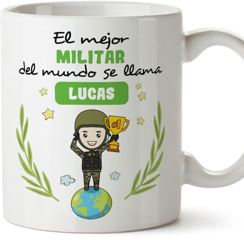 MUGFFINS Tazas Personalizadas para MILITAR hombre - En Español - Eres Mejor del Mundo - 11 oz / 330 ml - Regalo Personalizable original y divertido