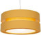 Contemporary Quality Ochre Mustard Linen Fabric Triple Tier Ceiling Pendant Lamp Shade | 60w Maximum | Designer Style | 35cm Diameter by Happy Homewares