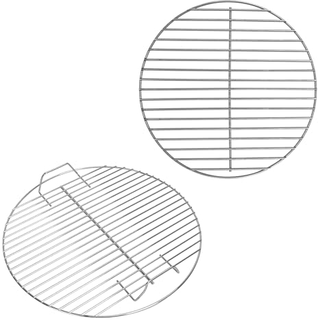 Outspark Charcoal Grate Cooking Grid Grate Replacement Parts for Weber 18.5 One-Touch,Bar-B-Kettle,Smokey Mountain,Jumbo Joe,Original Kettle Grill,Stainless Steel BBQ Accessories for Weber 7432 7440