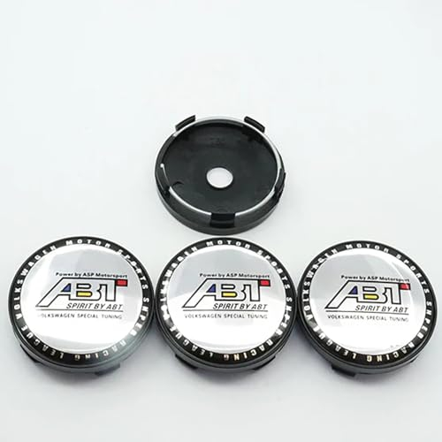 TrUkd 4 Stück 60MM für Auto Radnabenkappen Kompatibel mit für ABT ABT-a-Class - stark und robust - Nabenkappe für Auto,D-a