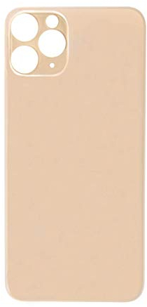 Glass Back Compatible With iPhone 11 Pro Max Plain in Gold