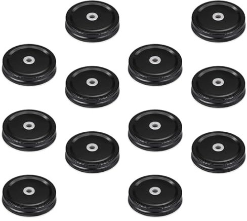 PRETYZOOM 24 Stück Glasdeckel Mit Strohhalmloch Glasdeckel Strohhalmloch Für Glas Weißblech Wiederverwendbar 7 0 Cm Glasgröße