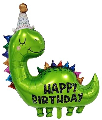 ALEGRE® Dino Luftballon,XXL Dino Ballon Kindergeburtstag Deko,Dinosaurier Luftballons Geburtstag Deko Mädchen Junge,Happy Birthday Dino Folienballon für Dschungel Deko,Babyparty Thema Dekorationen
