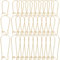 SOFPLATE 120Pcs Gold Kidney Teardrop Earring Hooks - 33mm Stainless Steel, 18K Gold Plated, DIY Craft