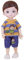 MagiDeal Puppen mit gegliedertem Körper, Spielzeug, männliche Puppe, Actionfiguren, kurzes Haar, braune Augen, bewegliche Gelenke, blanke Figur, Junge, Streifen