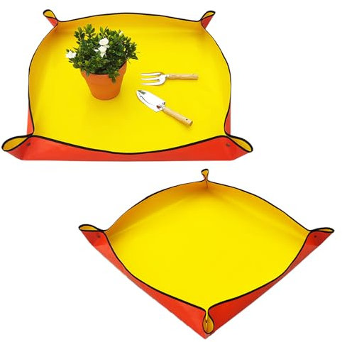 SagaSave 100x80 cm Pflanzmatte wasserdichte - 2er Pack Gartenarbeitsmatte Sukkulenten Umpflanzen Matte Faltbare Gartenarbeit Zubehör für Töpfewechsel